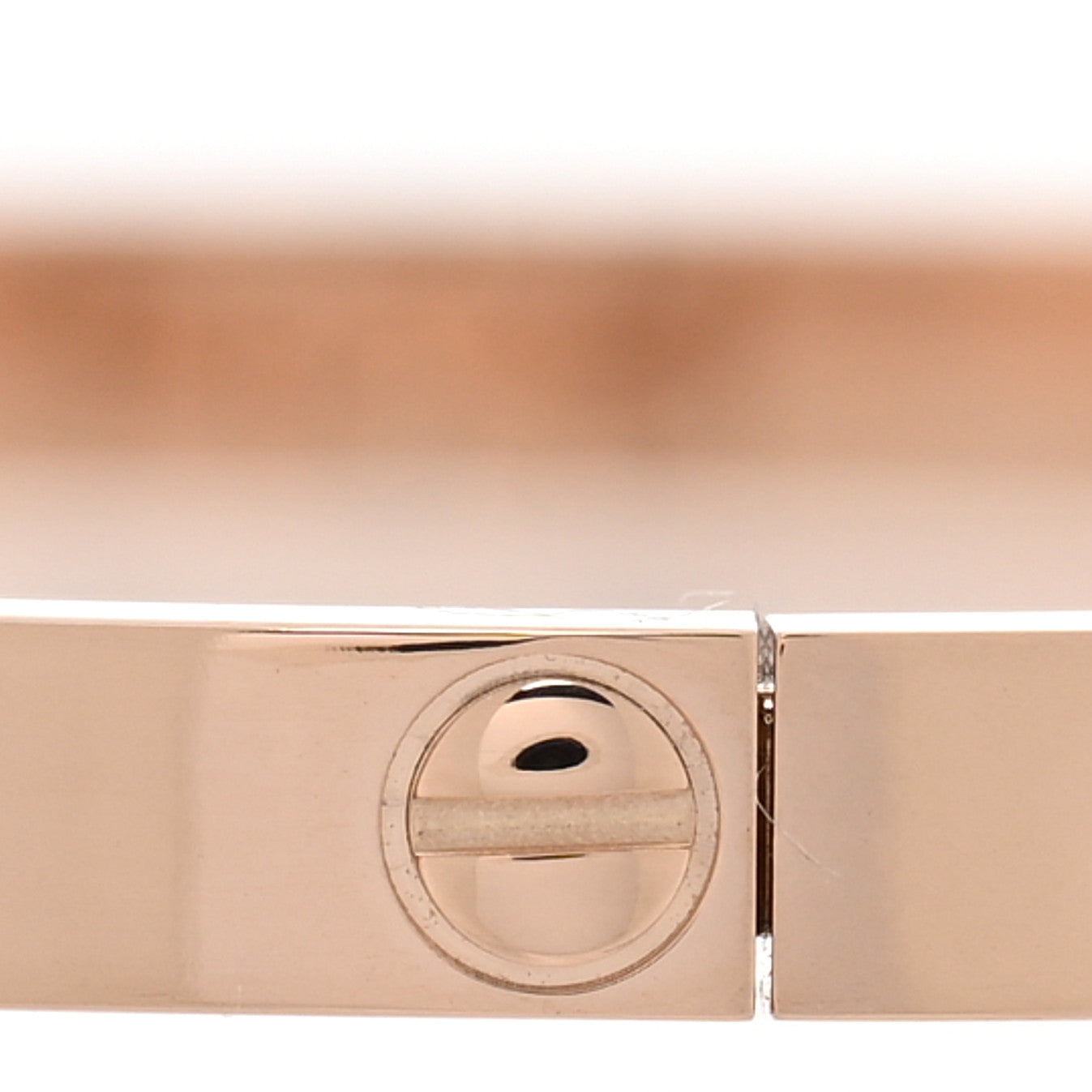 18K Pink Gold 6 Diamond Small LOVE Bracelet 17