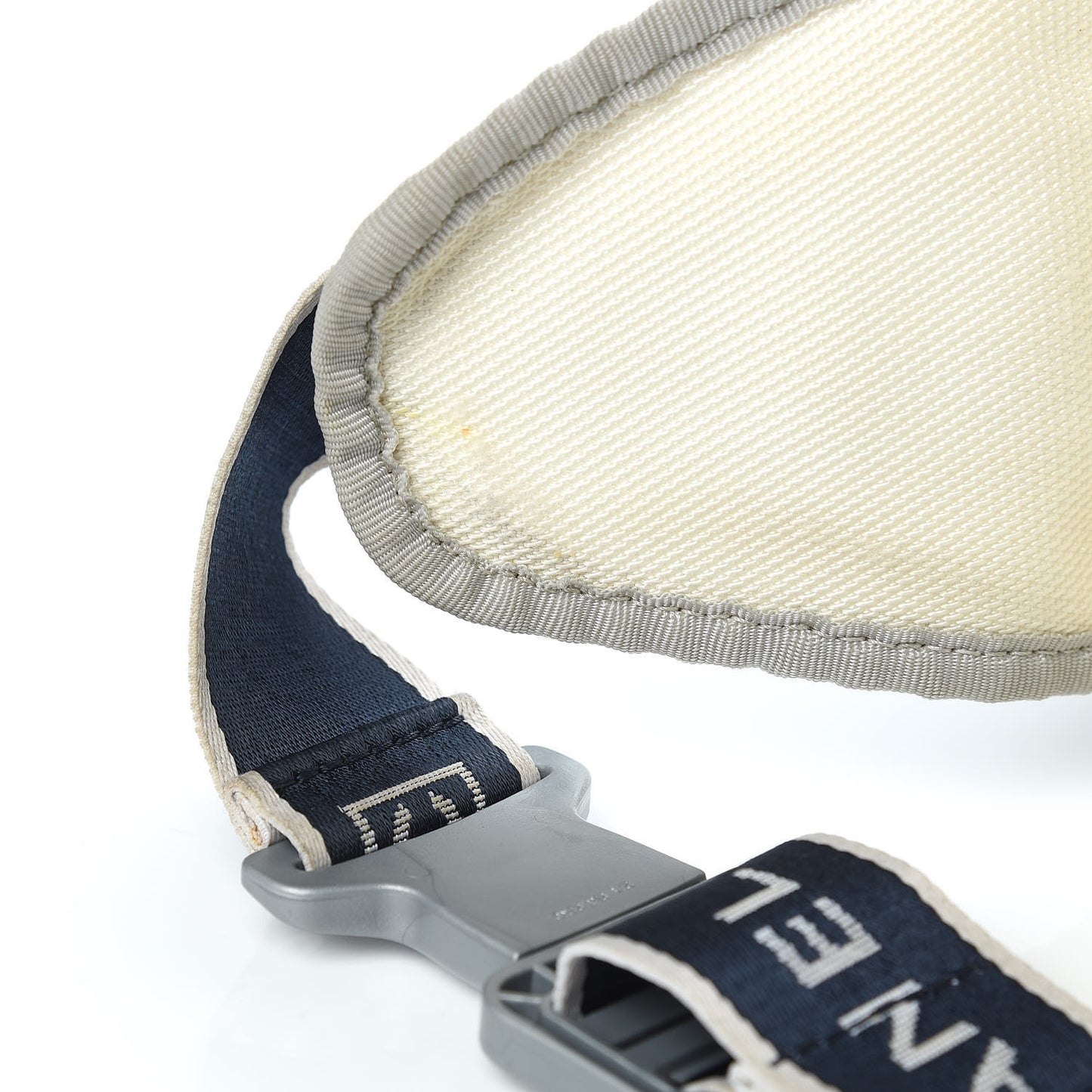 Nylon Mesh Sport Belt Bag Navy White