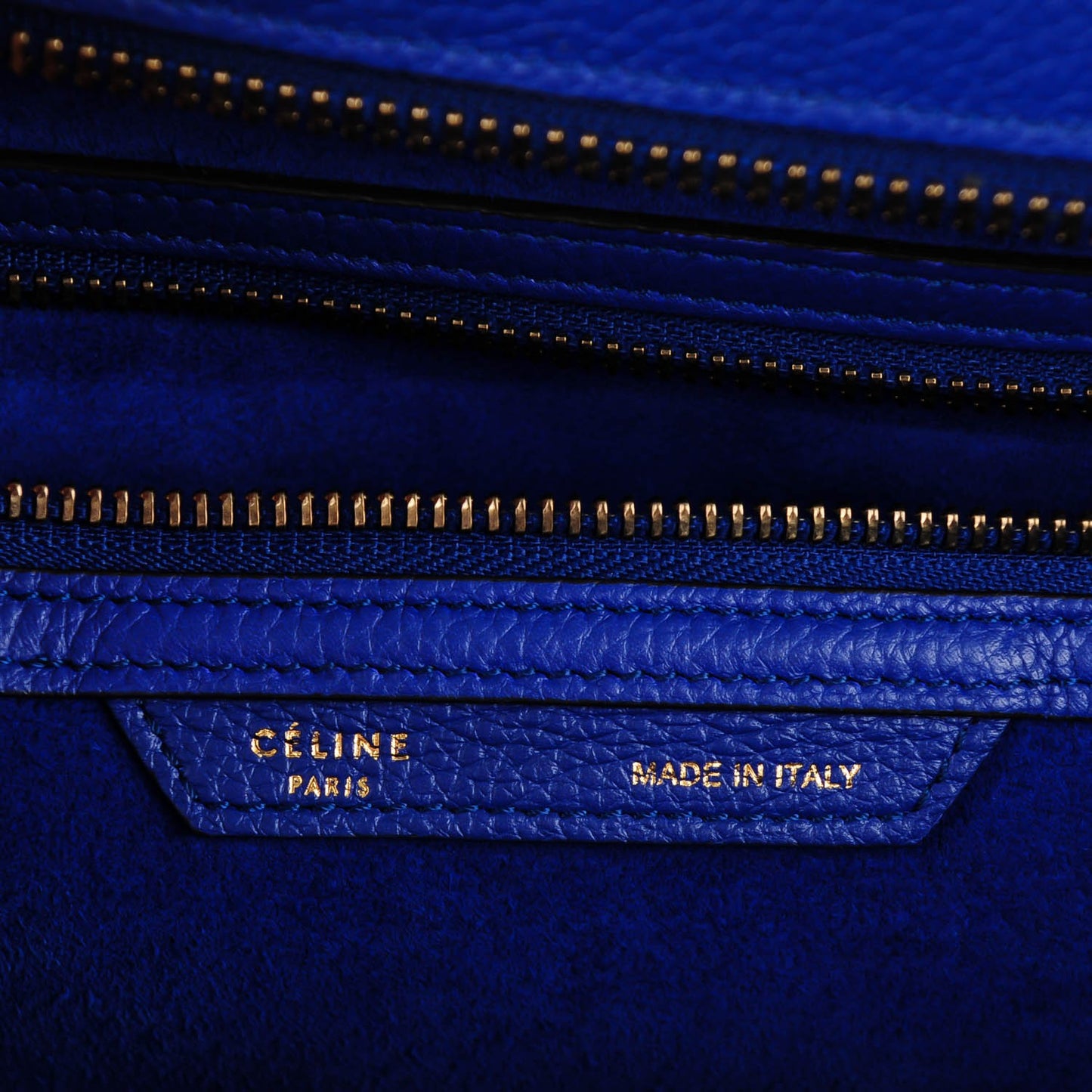 Drummed Calfskin Mini Luggage Indigo