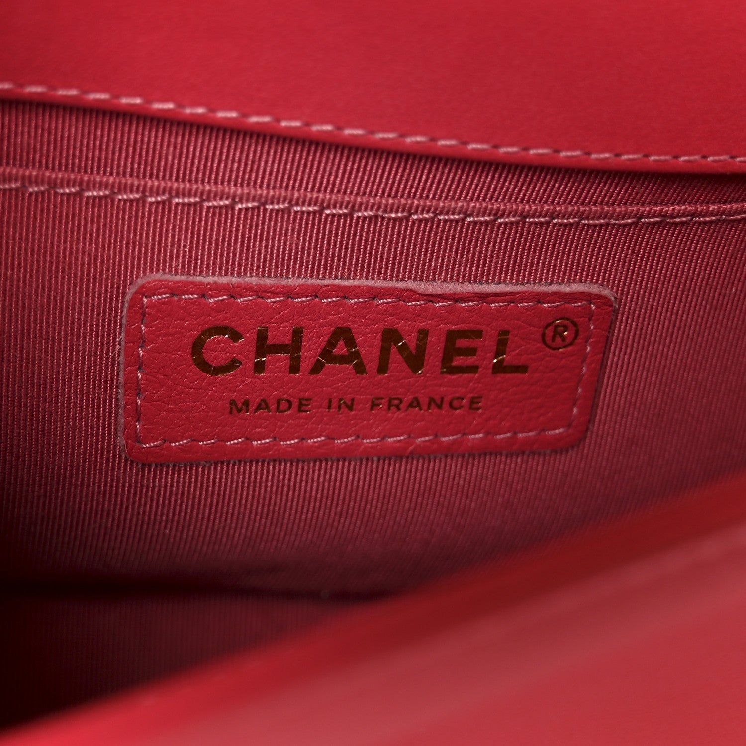 Chanel Lambskin Chevron Quilted Small Boy Flap Dark Pink 6 of 11