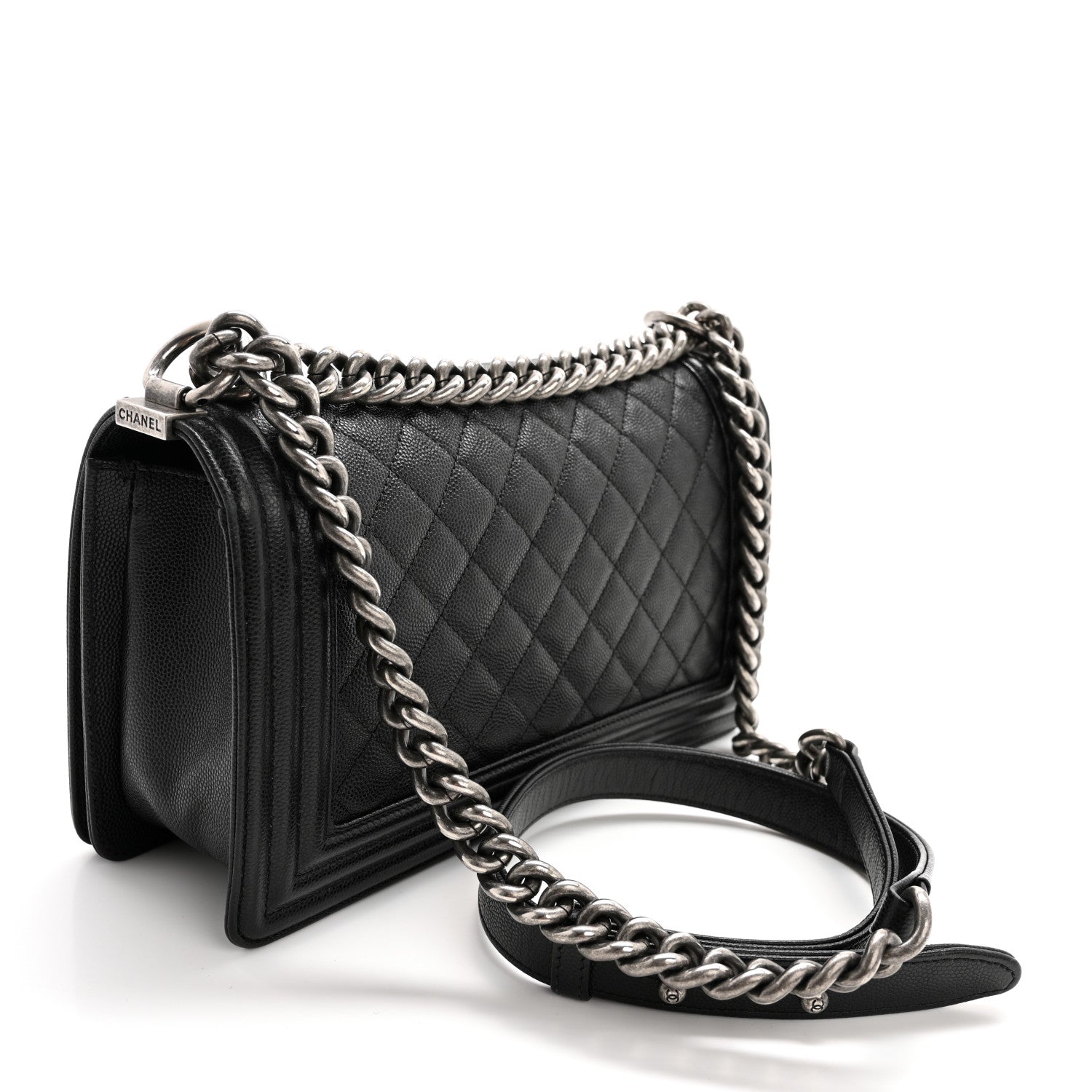 Chanel Caviar Quilted Medium Boy Flap Black 3 of 13