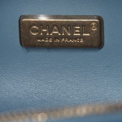 Chanel Lambskin Quilted CC Bubble Vanity Case With Chain Light Blue 6 of 12