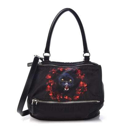 Givenchy Nylon Jaguar Floral Print Small Pandora Black 1 of 11