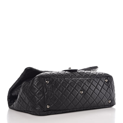 Chanel Calfskin Quilted XXL Travel Flap Bag Black 5 of 8