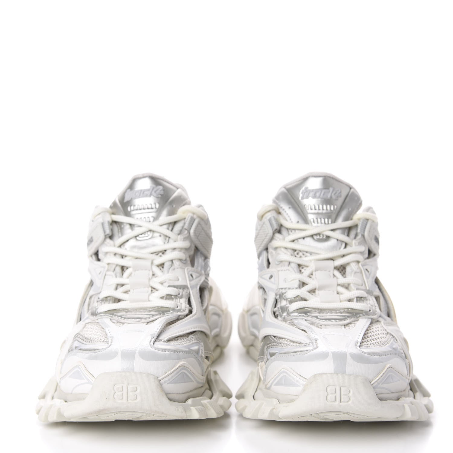 Balenciaga Rubber Mesh Womens Track.2 Open Sneakers 37 White 2 of 9