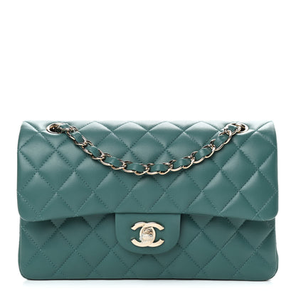 Chanel Lambskin Quilted Small Double Flap Green 1 of 9