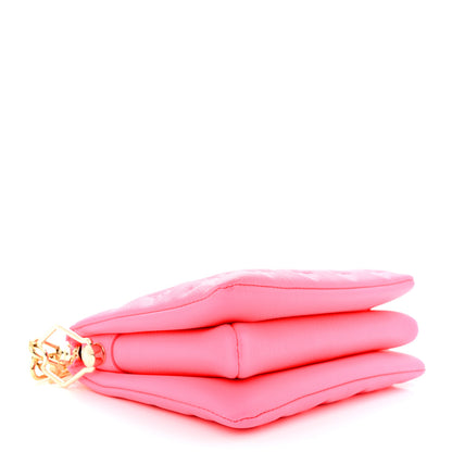 Louis Vuitton Calfskin Embossed Monogram Coussin BB Rose Fluo 4 of 9