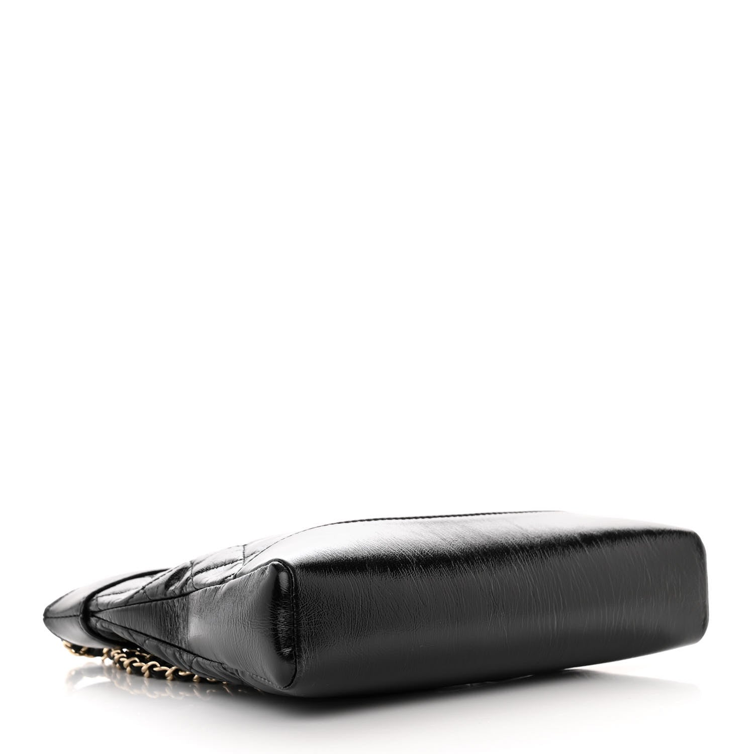 Chanel Shiny Crumpled Calfskin Quilted Mini 31 Shopping Bag Black 4 of 10