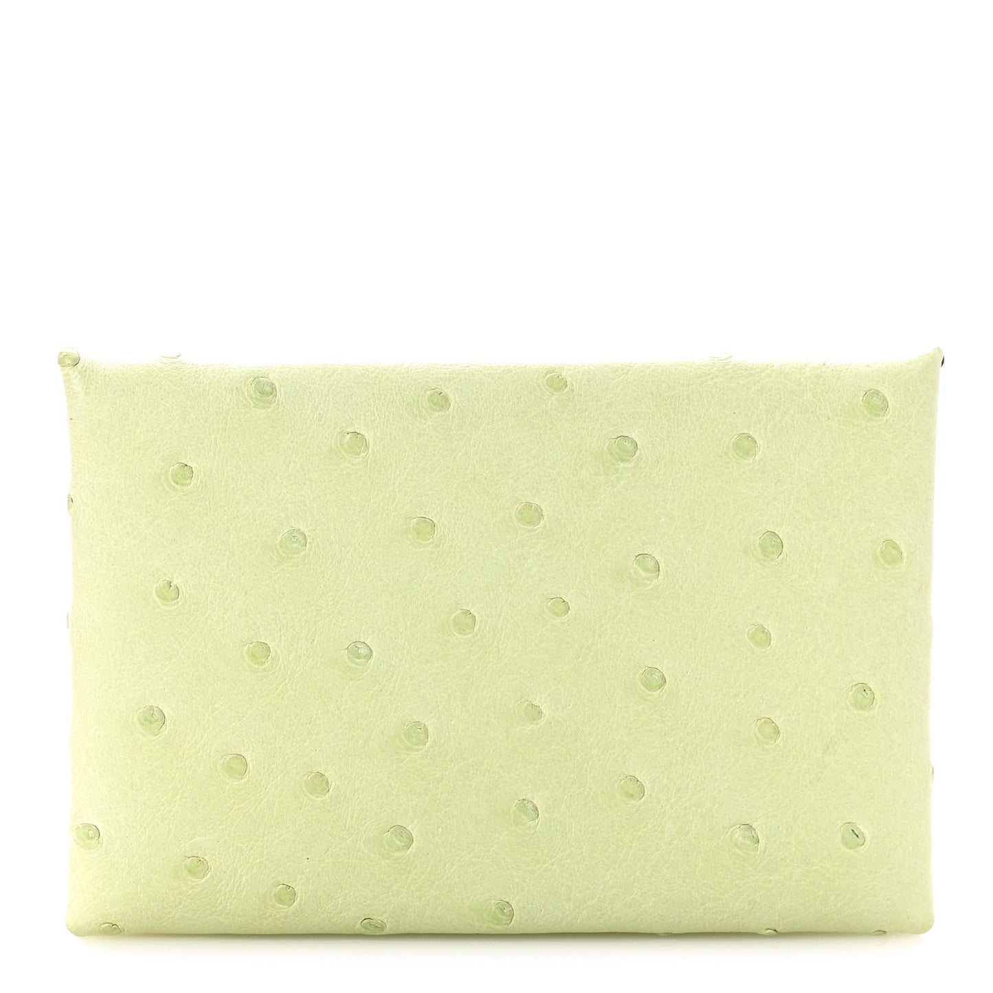 Ostrich Calvi Card Case Jaune Bourgeon
