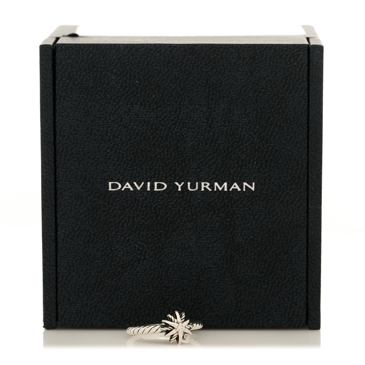 David Yurman Sterling Silver Diamond Petite Starburst Ring 45 3.25 6 of 6