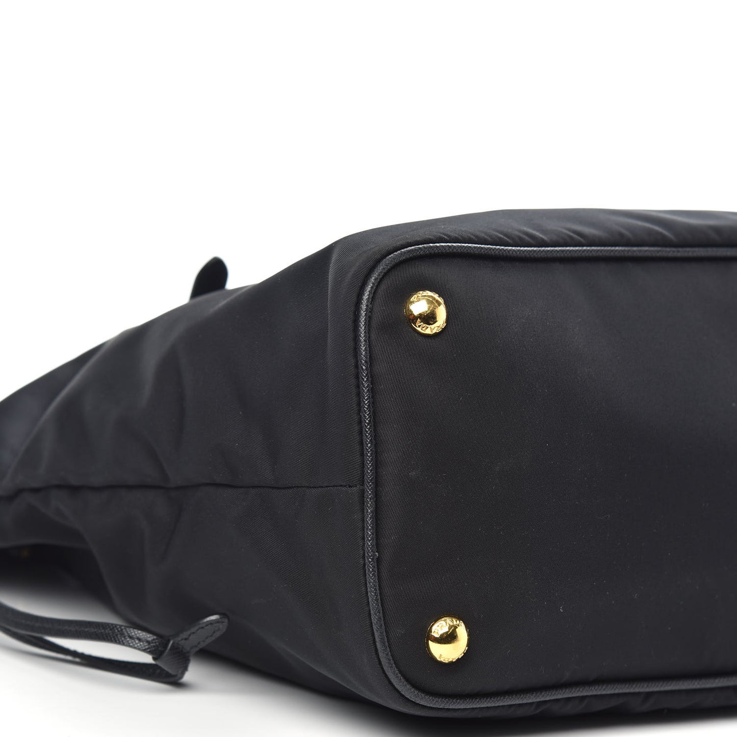 Tessuto Nylon Saffiano Shopping Tote Black