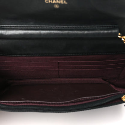 Chanel Lambskin Quilted Wallet On Chain WOC Black 5 of 14