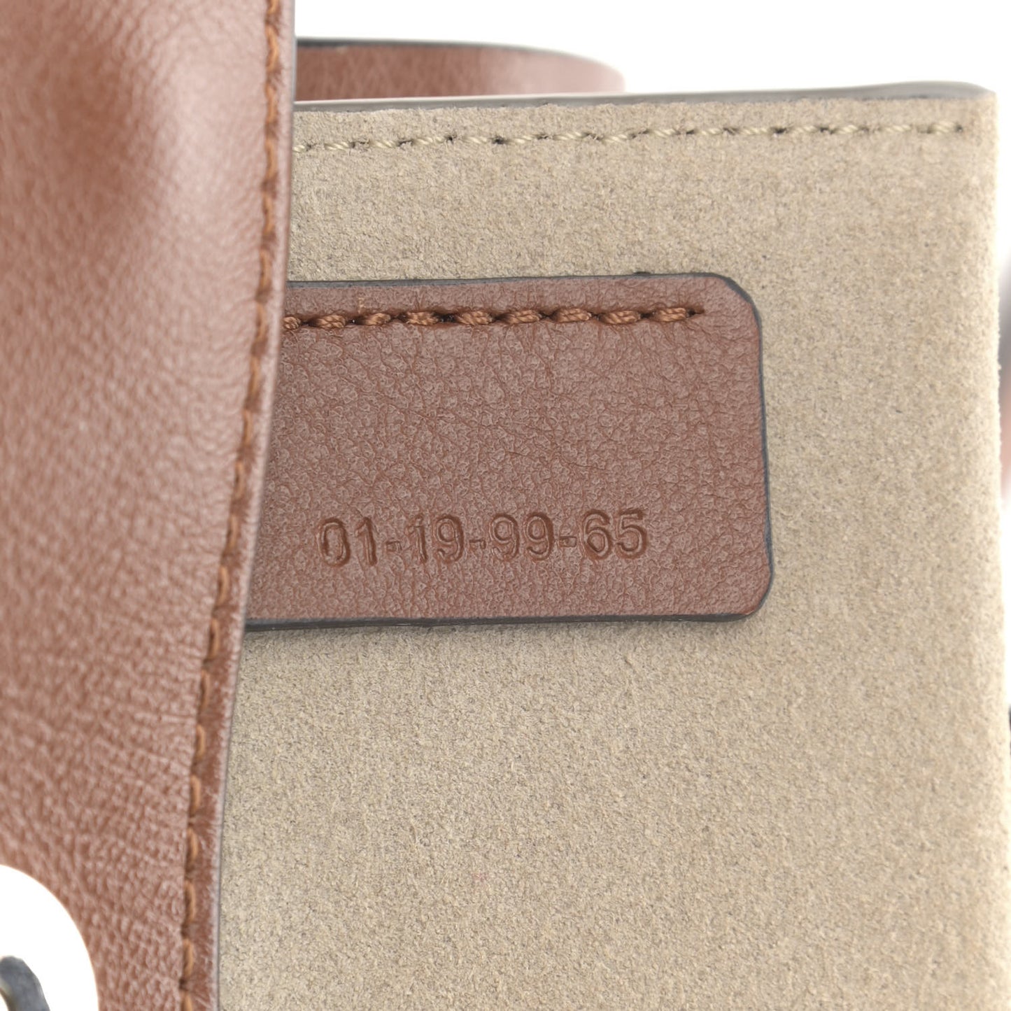 Suede Calfskin Mini Faye Bracelet Bag Tobacco