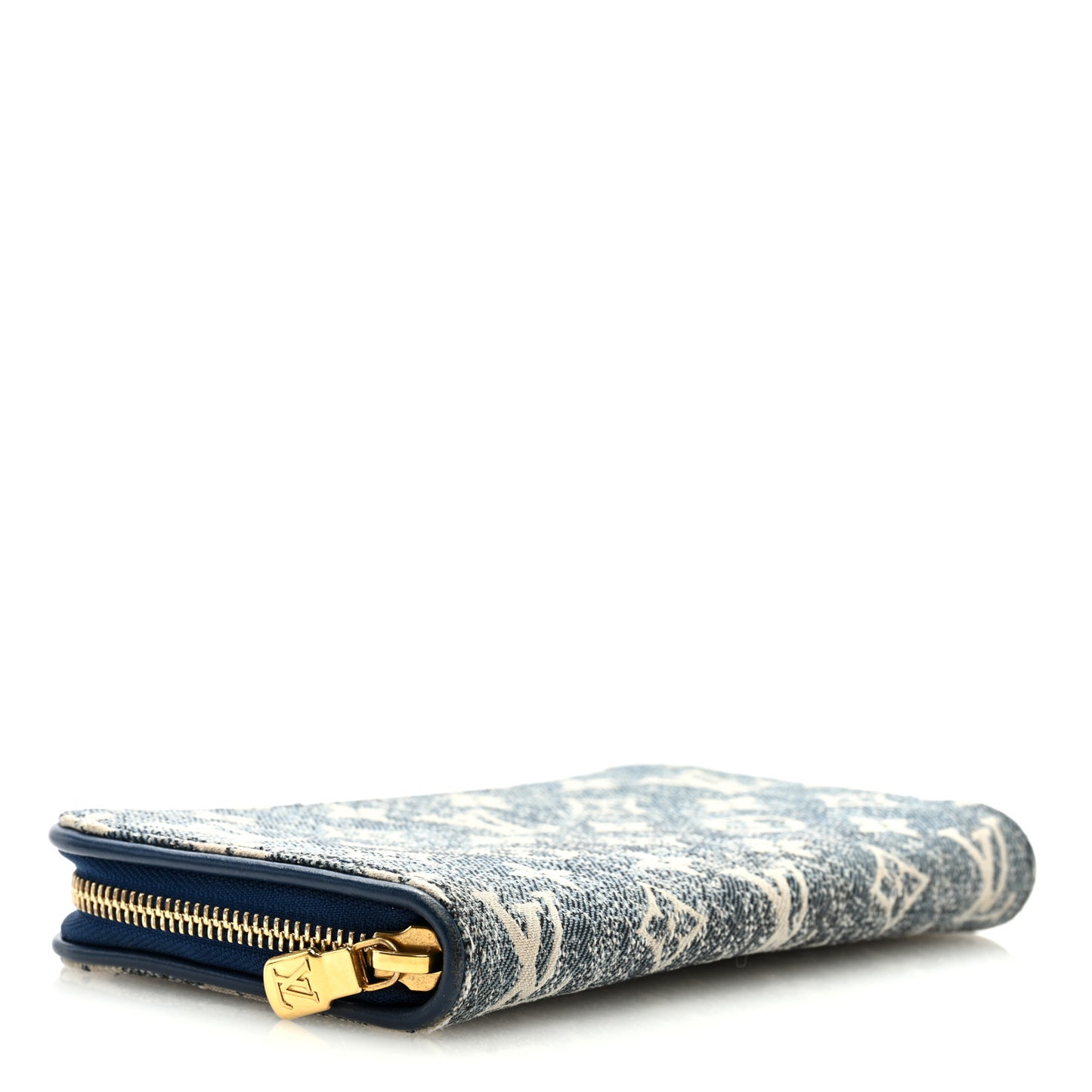 Monogram Denim Zippy Wallet NM Blue