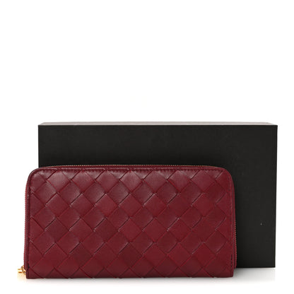 Bottega Veneta Nappa Intrecciato Zip Around Wallet Barolo 7 of 7