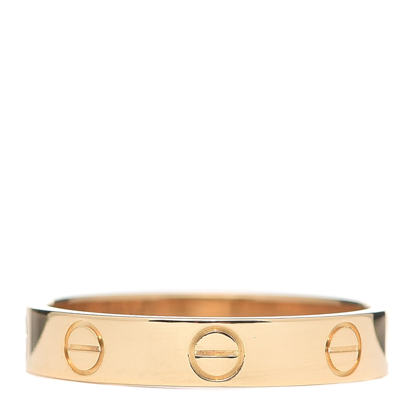 18K Yellow Gold 3.5mm LOVE Wedding Band Ring 54 6.75