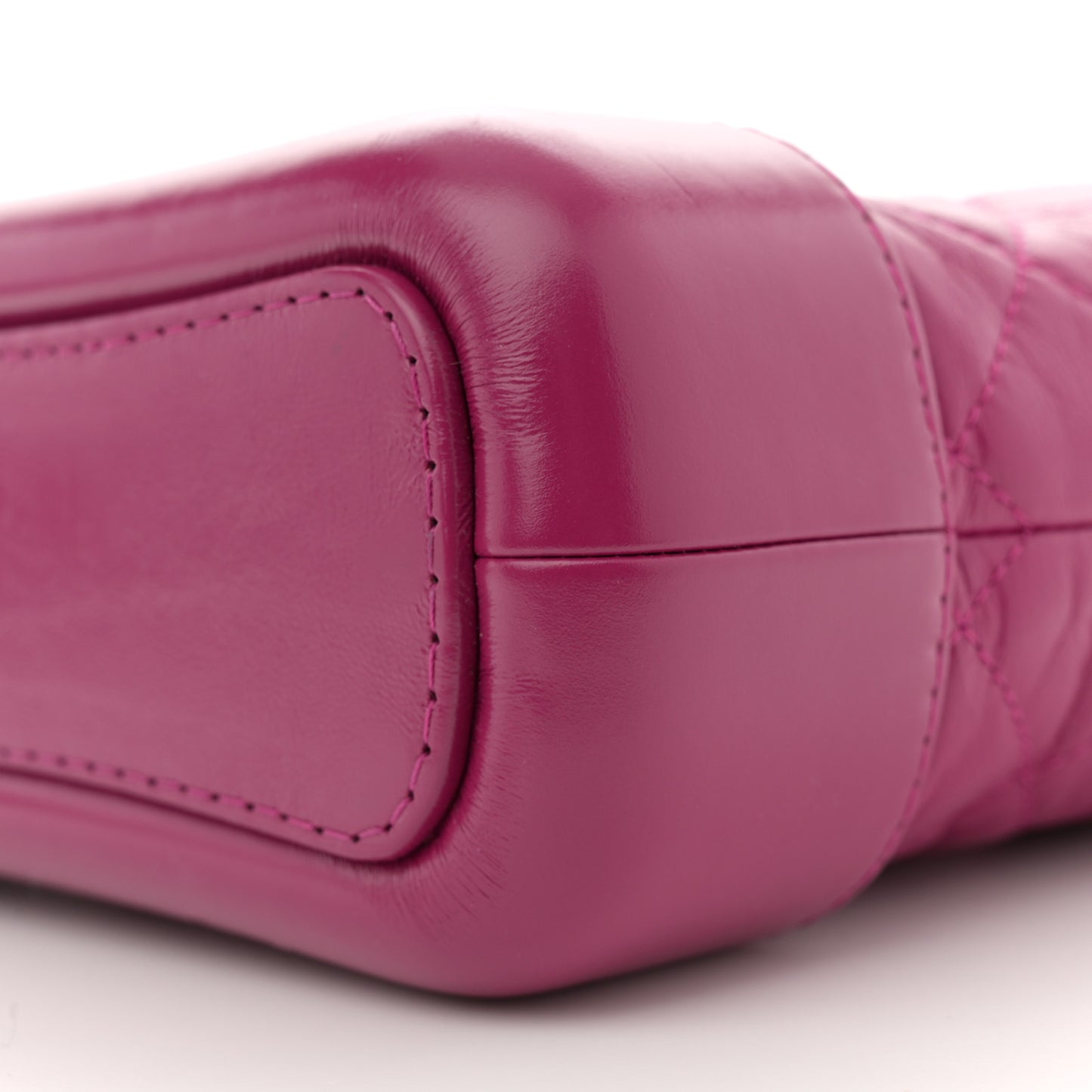 Aged Calfskin Quilted Small Gabrielle Hobo Fuchsia