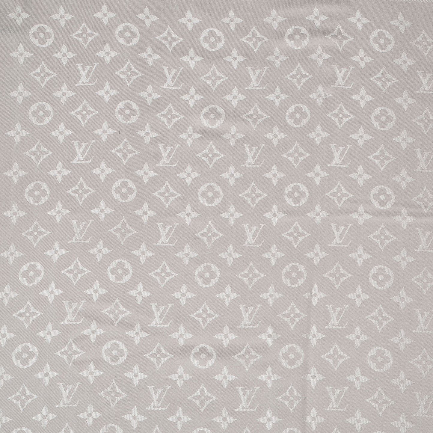 Silk Wool Monogram Shawl Beige