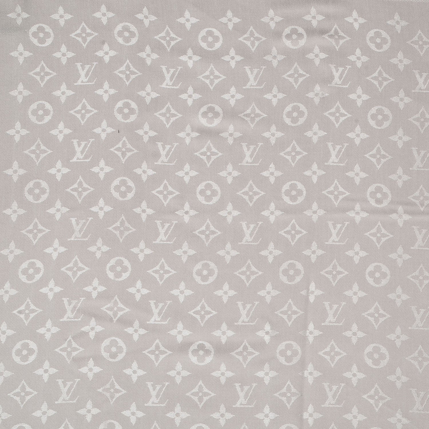 Louis Vuitton Silk Wool Monogram Shawl Beige 1 of 5