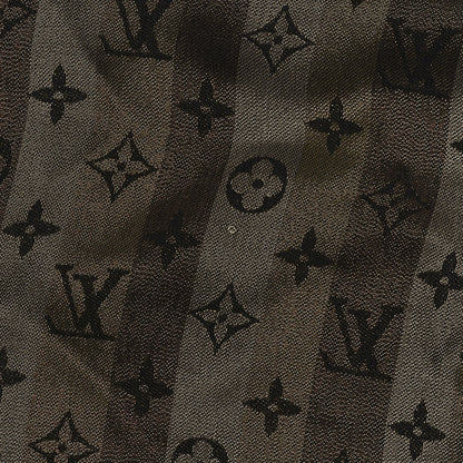 Louis Vuitton Silk Lurex Wool So Shine Monogram Shawl Black 4 of 4
