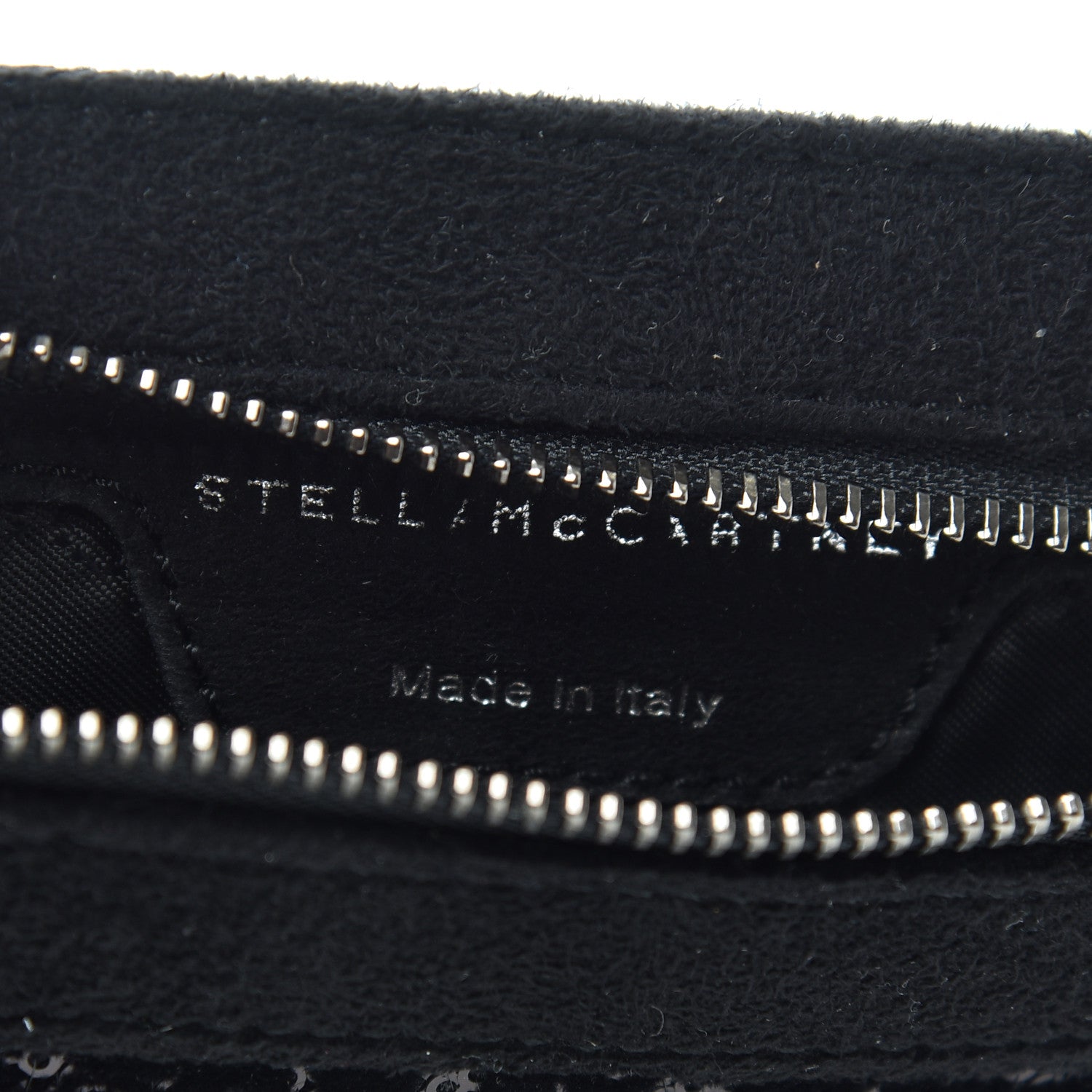 Stella McCartney Sequin Falabella Fold Over Clutch Black 6 of 6