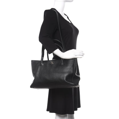Chanel Calfskin Cerf Executive Shopper Tote Black 2 of 10