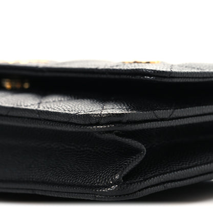 Chanel Caviar Quilted Enamel Coco Casino Wallet On Chain WOC Black 11 of 11