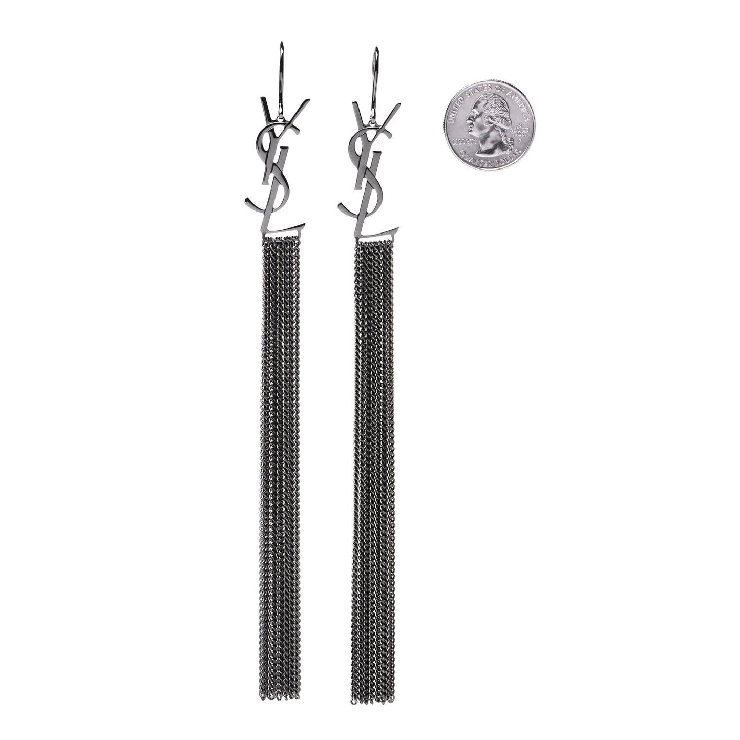 Brass Monogram Chain Earrings