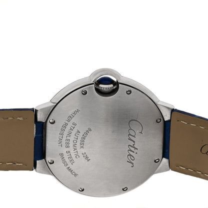 Cartier Stainless Steel Alligator 36mm Ballon Bleu De Cartier Automatic Watch Blue 3 of 4