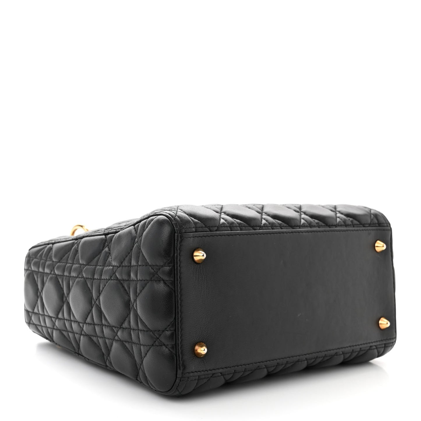 Lambskin Cannage Medium Lady Dior Black