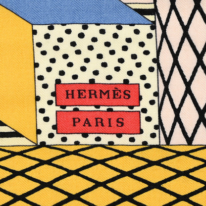 Hermes Cashmere Silk Grand Theatre Nouveau Shawl 140 2 of 4