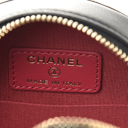 Chanel Lambskin Quilted 19 Round Clutch With Chain Black 6 of 11