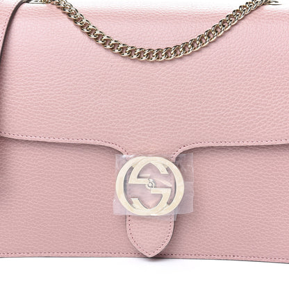 Gucci Dollar Calfskin Interlocking G Shoulder Bag Soft Pink 7 of 9