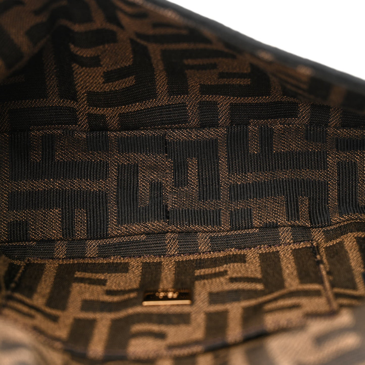 Fabric Jacquard FF 1974 Mini Baguette Tobacco Moro Black