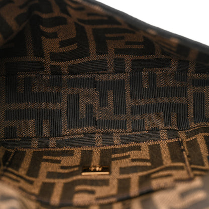 Fendi Fabric Jacquard FF 1974 Mini Baguette Tobacco Moro Black 5 of 10