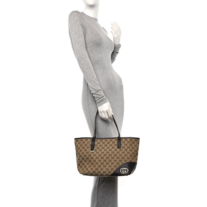 Gucci Monogram Medium New Britt Tote Brown 2 of 12