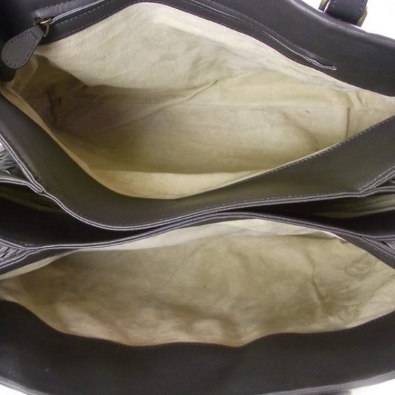 Nappa Intrecciato Roma Tote Ferro Gray