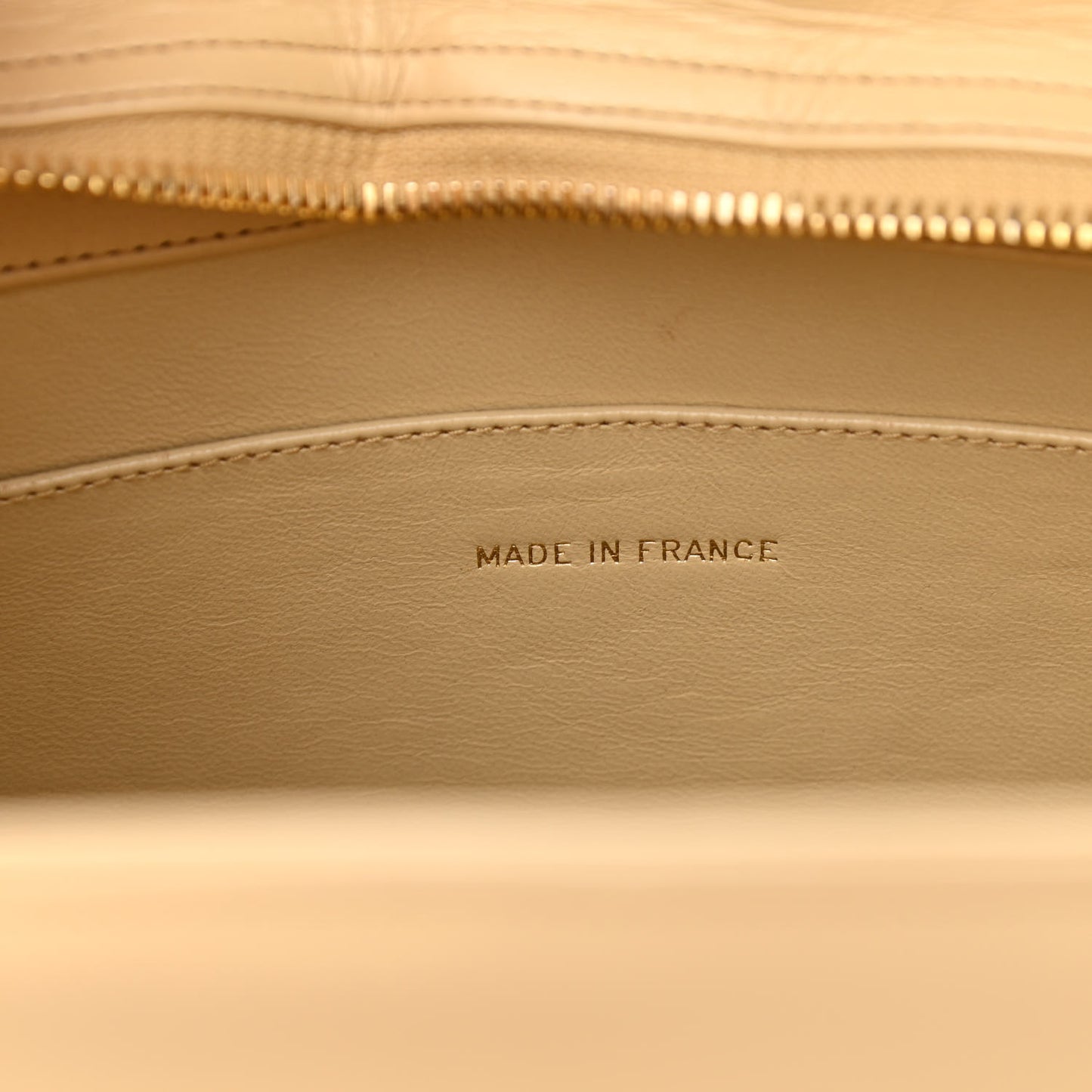 Lambskin Quilted Shoulder Bag Beige