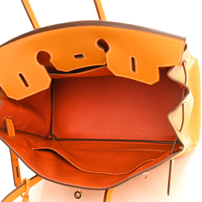Hermes Epsom Candy Birkin 35 Jaune D'Or Feu 5 of 13
