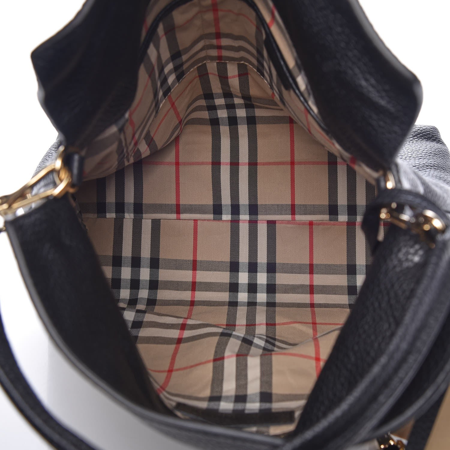 Burberry Grainy Calfskin Medium Cale Hobo Black 5 of 7