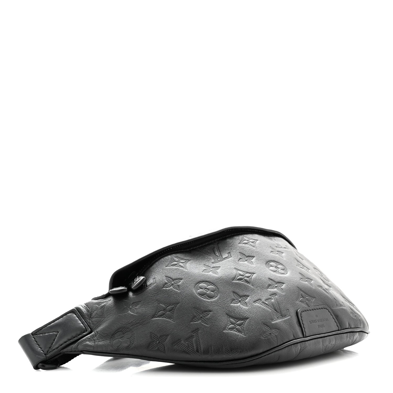 Louis Vuitton Calfskin Monogram Shadow Discovery Bumbag Black 4 of 9