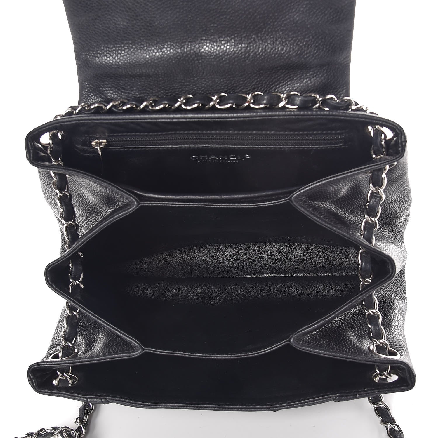Chanel Caviar Quilted Accordion Mademoiselle Flap Black 5 of 10