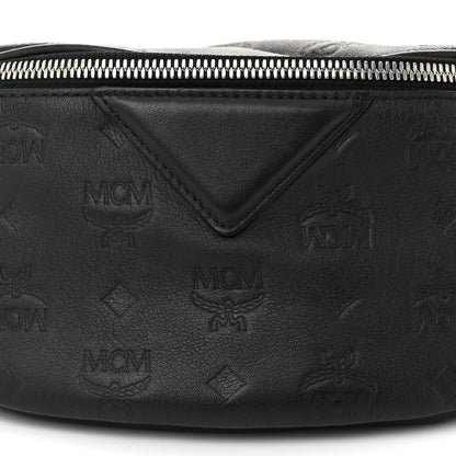 MCM Calfskin Ottomar Monogram Fursten Belt Bag Black 7 of 9