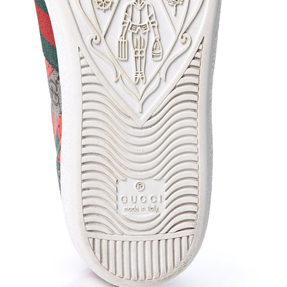 Gucci GG Supreme Monogram Strawberry Web Womens Ace Sneakers 39 Beige Multicolor Red Green 10 of 11