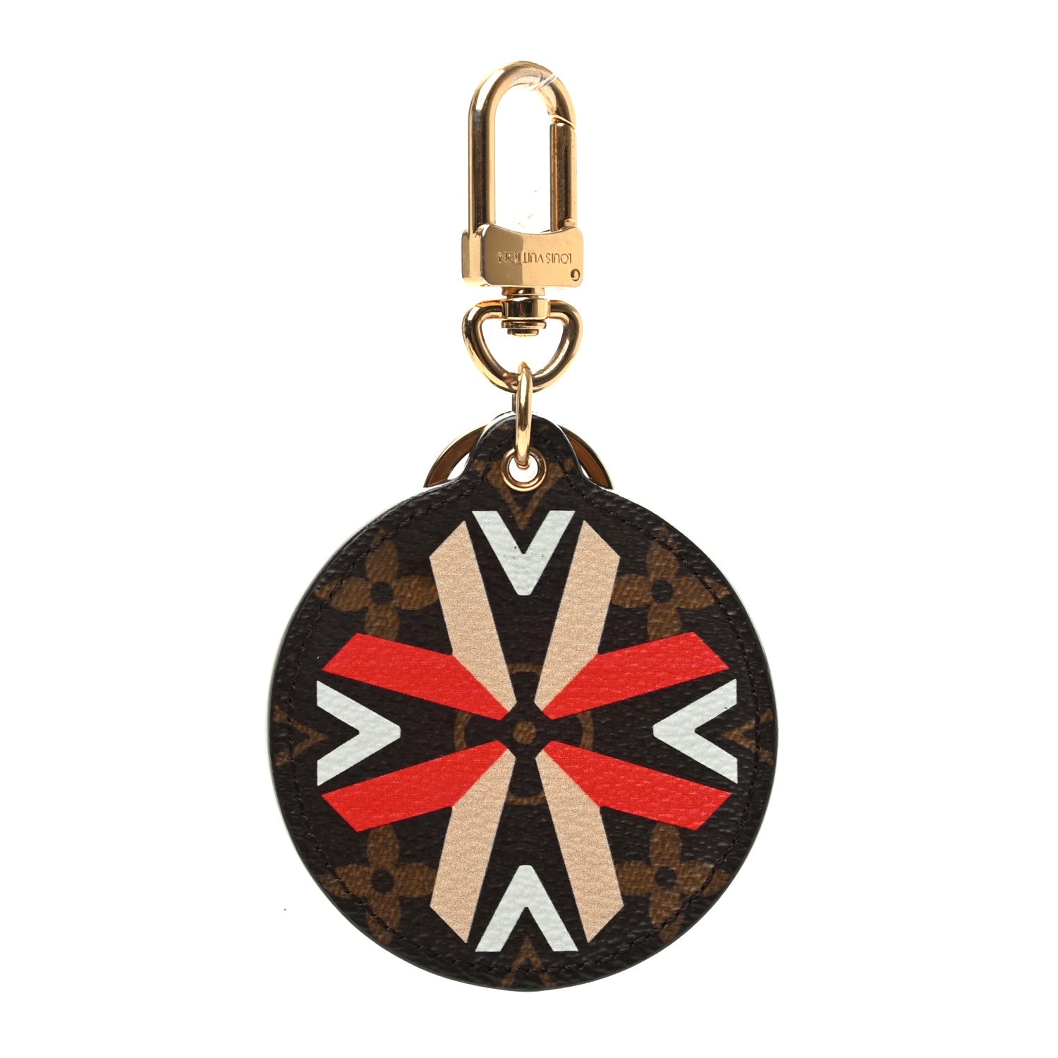 Louis Vuitton Monogram Illustre Multi V Bag Charm Key Ring 1 of 5