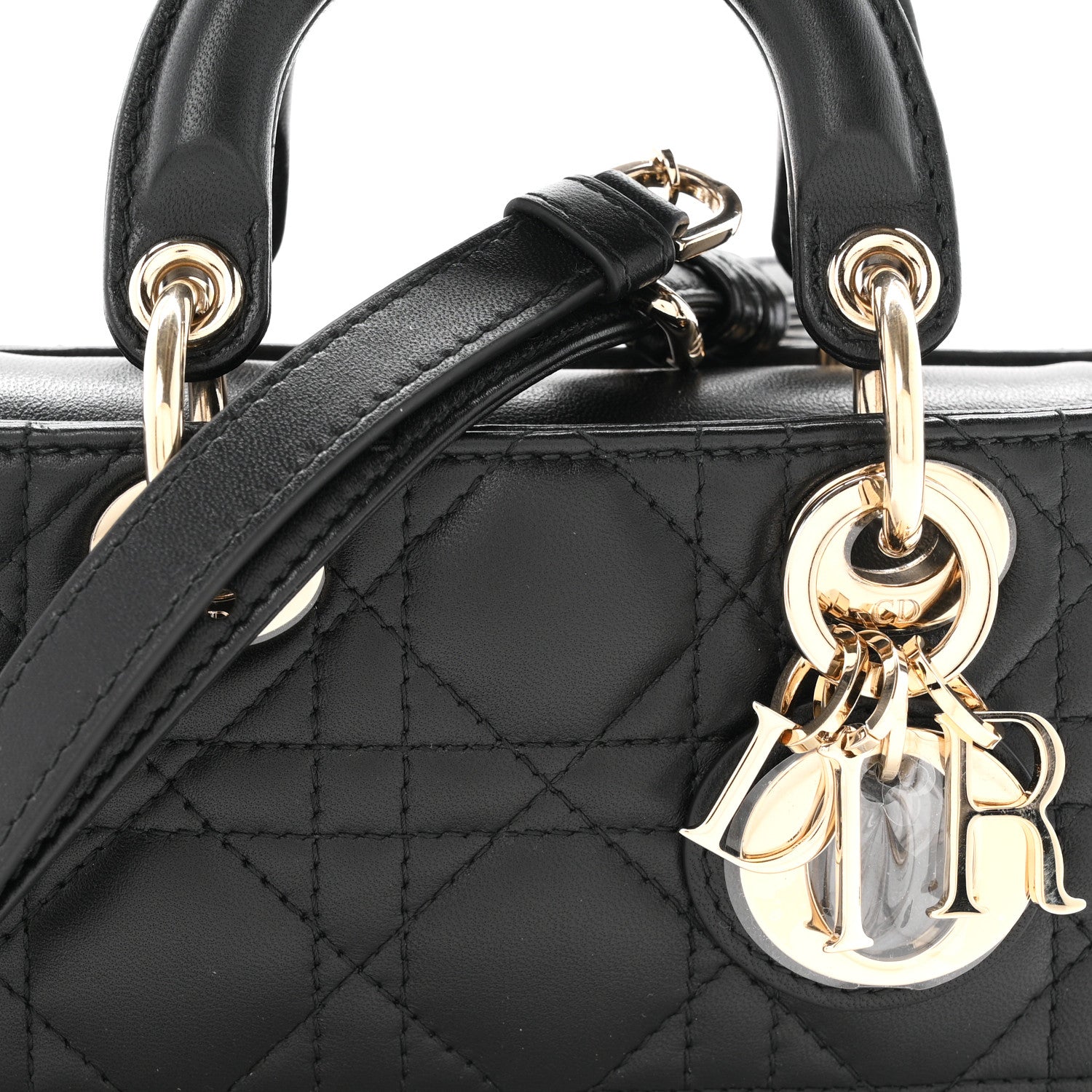 Christian Dior Lambskin Cannage Micro Lady D-Joy Black 8 of 10