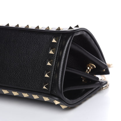 Valentino Garavani Calfskin Rockstud Mini Chain Shoulder Bag Black 9 of 10