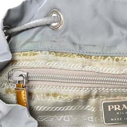 Prada Nylon Vela Patent Backpack Argento 8 of 17
