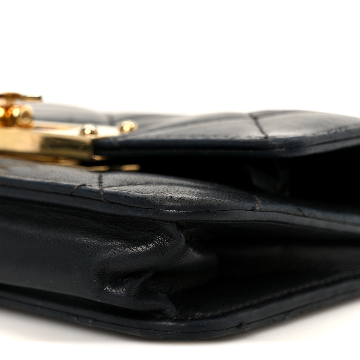 Chanel Lambskin Quilted Golden Class Wallet on Chain WOC Black 10 of 11