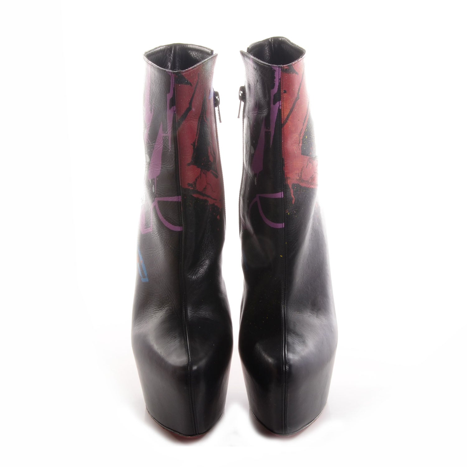 Christian Louboutin Calfskin Daf Booty Tag 160 Ankle Boots 41 Black 2 of 7